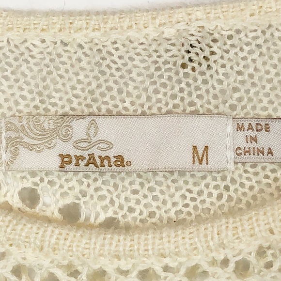 SOLD Prana Liana sweater asymmetrical open knit, M - Picture 8 of 8